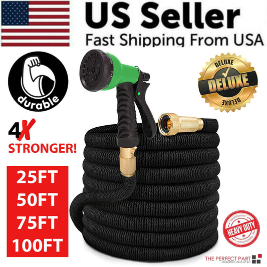 4X Stronger Deluxe Expandable Flexible Garden Hose Water Hose 25, 50,